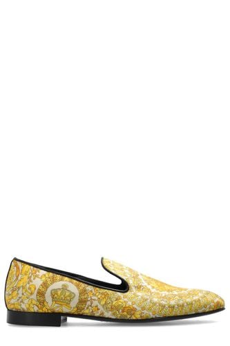Barocco Printed Slip-on Loafers - Versace - Modalova
