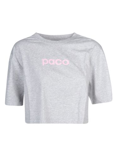 Logo Print Cropped T-shirt - Paco Rabanne - Modalova