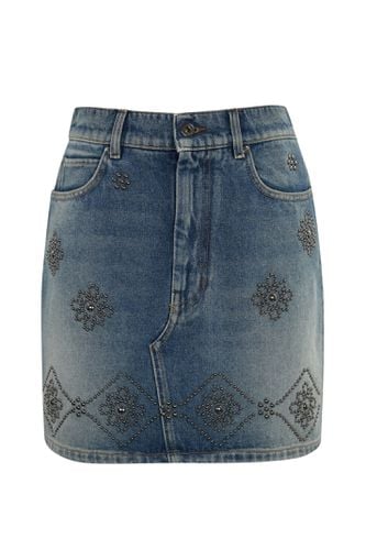 Apice Denim Skirt With Studs - Weekend Max Mara - Modalova