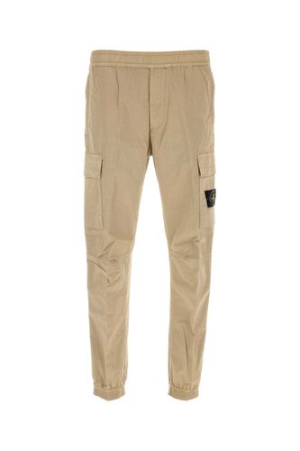 Beige Stretch Cotton Pant - Stone Island - Modalova