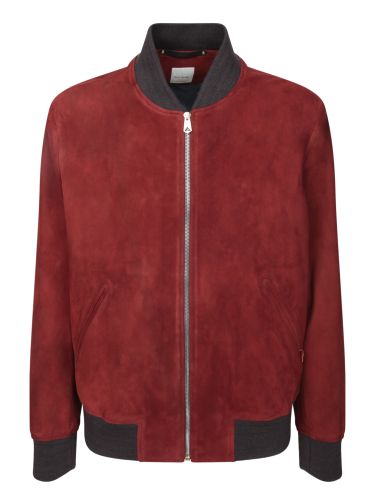 Paul Smith Red Suede Bomber Jacket - Paul Smith - Modalova