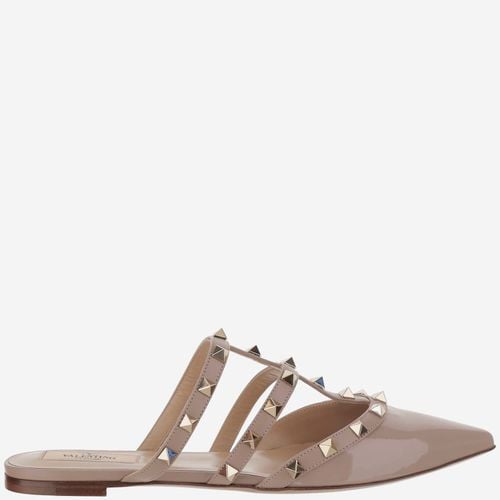 Leather Rockstud Sandal - Valentino Garavani - Modalova