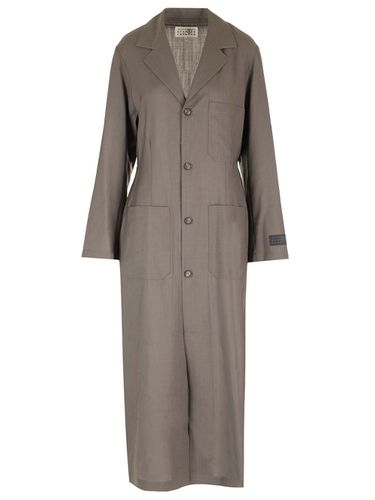 Wool Canvas Trench Coat - MM6 Maison Margiela - Modalova