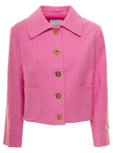 Jacket With Branded Buttons In Cotton Blend Tweed Woman - Patou - Modalova