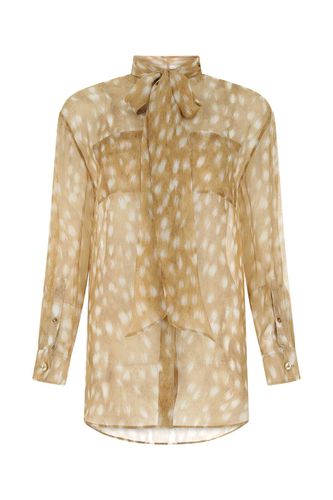 Printed Chiffon Oversize Blouse - Burberry - Modalova