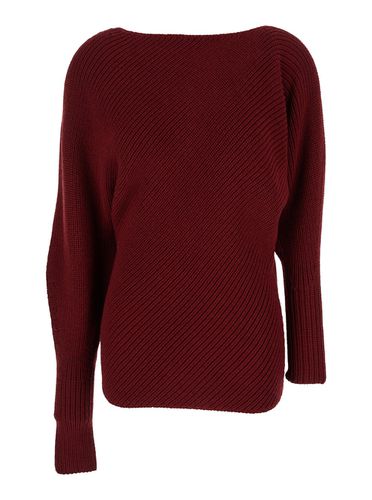 Asymmetric Sweater With Boat Neck In Wool Blend Woman - Philosophy di Lorenzo Serafini - Modalova