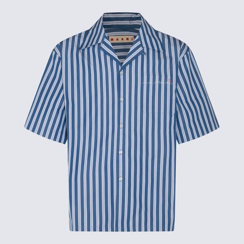 Marni Blue And White Cotton Shirt - Marni - Modalova