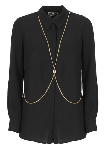 Body-chain Detail Long-sleeved Shirt - Elisabetta Franchi - Modalova