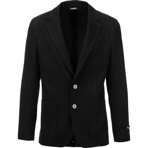 Pinstripe Buttoned Cuff Jacket - Dolce & Gabbana - Modalova