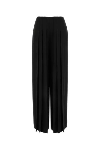 Black Crepe Wide-leg Pant - Alberta Ferretti - Modalova