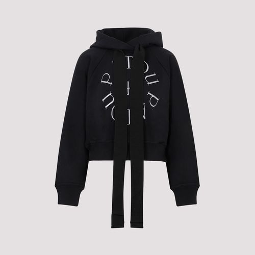 Patou Cropped Medallion Logo Hoodie - Patou - Modalova