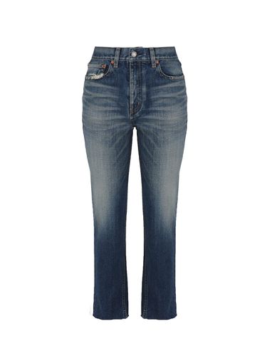 Blue Denim Straight Leg Jeans - Saint Laurent - Modalova