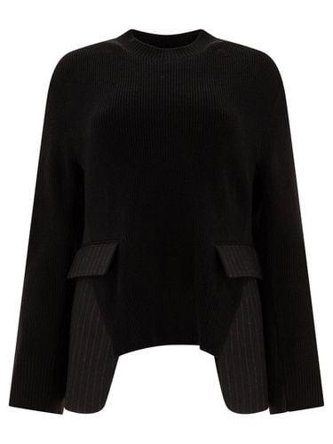 Sacai Panelled Crewneck Jumper - Sacai - Modalova