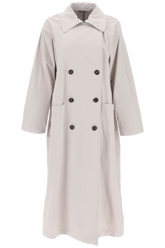 Double-breasted Trench Coat With Shiny Cuff Details - Brunello Cucinelli - Modalova