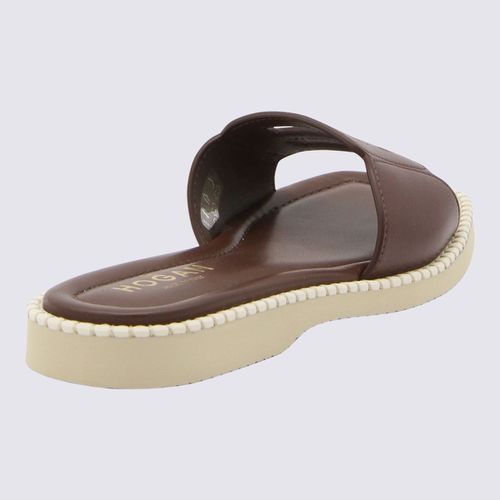 Leather H638 Flat Sandals - Hogan - Modalova