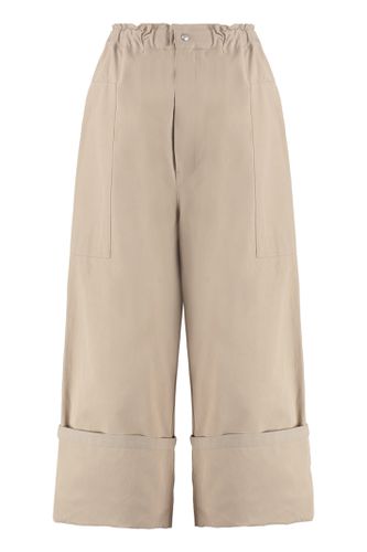 Moncler 1952 - Cotton Blend Wide Leg Trousers - Moncler Genius - Modalova