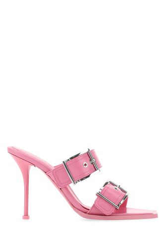 Pink Leather Mules - Alexander McQueen - Modalova