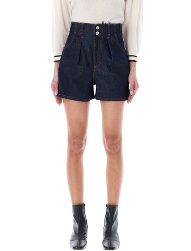 High-waist Denim Shorts - Philosophy di Lorenzo Serafini - Modalova