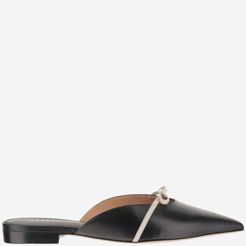 Ferragamo Leather Mules With Bow - Ferragamo - Modalova