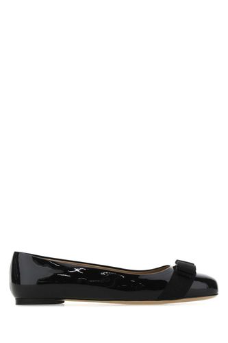 Black Leather Varina Ballerinas - Ferragamo - Modalova