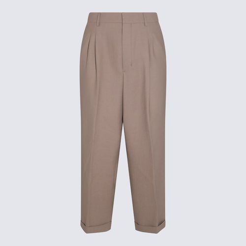 Taupe Wool Blend Pants - Ami Alexandre Mattiussi - Modalova