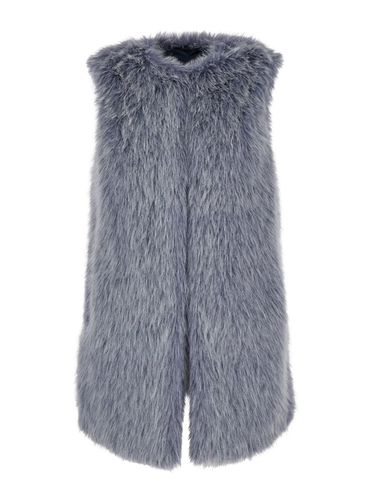 Grey Crewneck Vest In Eco Fur Woman - Herno - Modalova