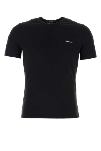 Versace Black Stretch Nylon T-shirt - Versace - Modalova