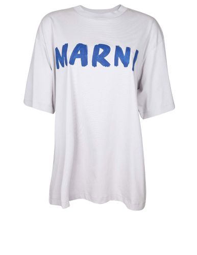 T-shirt In Cotton Jersey With White Logo - Marni - Modalova