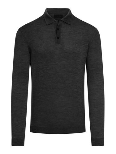 Long Sleeved Knitted Polo Shirt - Roberto Collina - Modalova