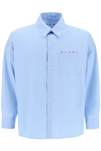 Boxy Shirt With Italian Collar - Marni - Modalova