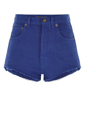 Electric Blue Denim Shorts - Saint Laurent - Modalova