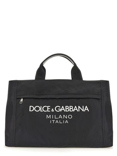 Borsone In Nylon Con Logo - Dolce & Gabbana - Modalova