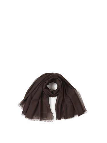 Logo Embroidered Fringed Edge Scarf - Tom Ford - Modalova