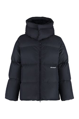 Hooded Full-zip Down Jacket - Off-White - Modalova