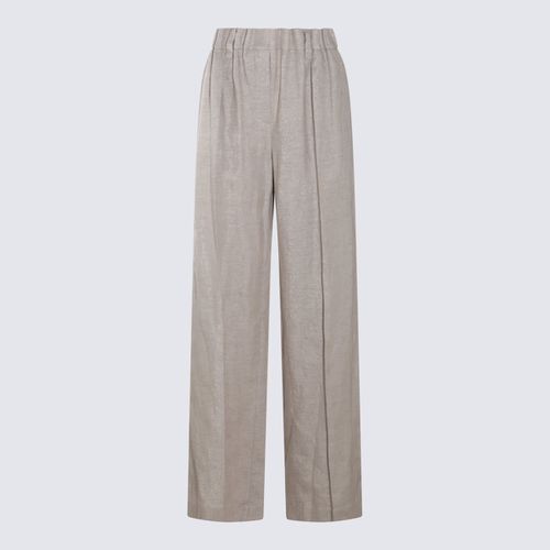 Light Grey Linen Pants - Brunello Cucinelli - Modalova