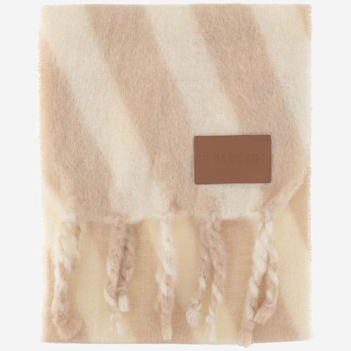 Wool Blend Scarf With Striped Pattern - Jil Sander - Modalova