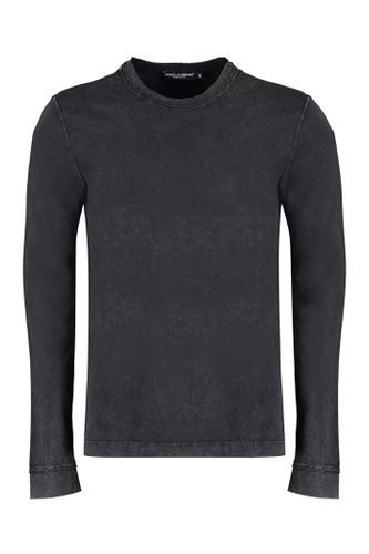 Long Sleeve Cotton T-shirt - Dolce & Gabbana - Modalova