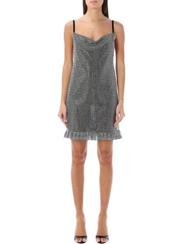 Minidress In Mesh And Rhinestones - Philosophy di Lorenzo Serafini - Modalova