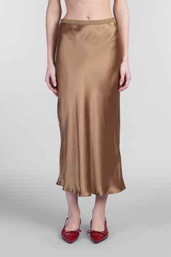 Anine Bing Bar Skirt In Brown Silk - Anine Bing - Modalova