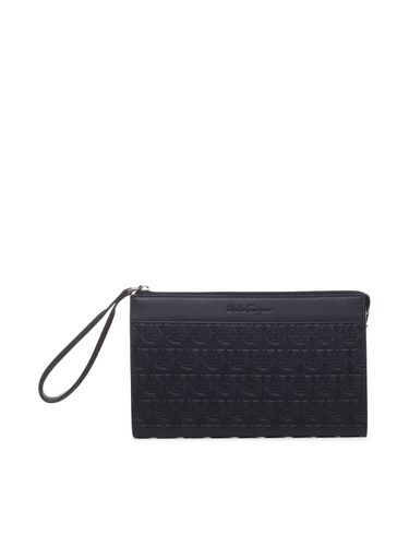 Ferragamo Embossed Gancini Clutch - Ferragamo - Modalova