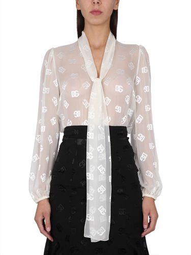 Dolce & Gabbana Devorè Satin Shirt - Dolce & Gabbana - Modalova