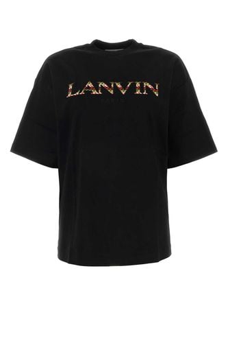 Lanvin Black Cotton T-shirt - Lanvin - Modalova