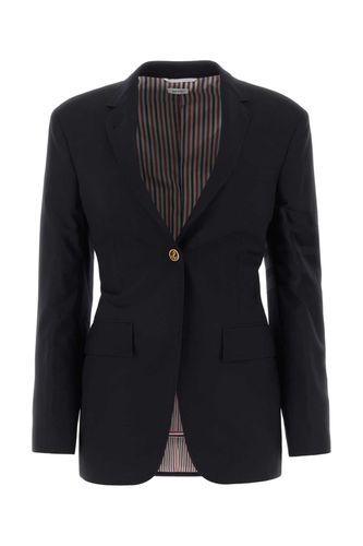 Midnight Blue Wool Blazer - Thom Browne - Modalova