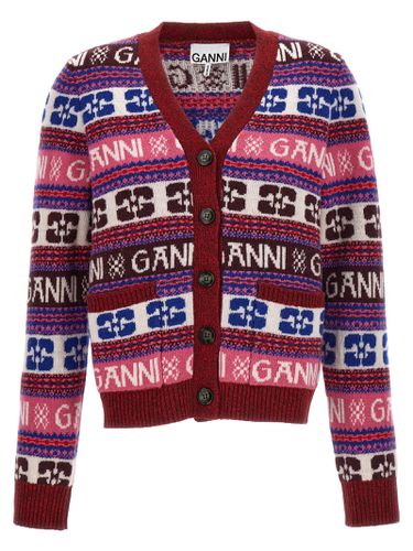 Ganni Logo Cardigan - Ganni - Modalova