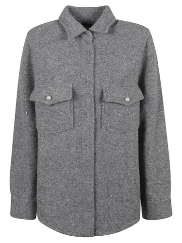 Buttoned Pocket Oversized Jacket - Bruno Manetti - Modalova