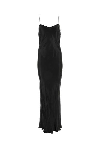 Black Satin Long Dress - Saint Laurent - Modalova