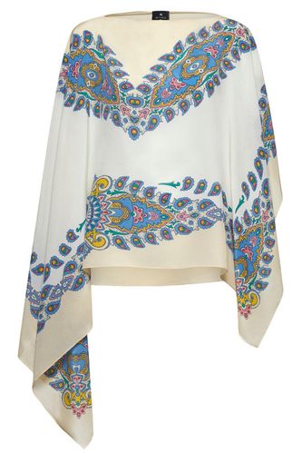 Paisley Printed Asymmetric Poncho - Etro - Modalova