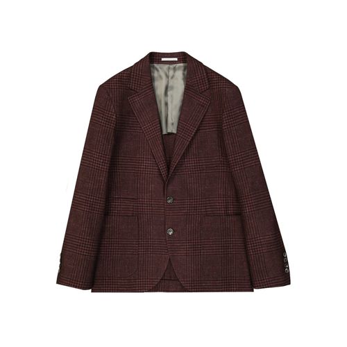 Tartan Wool Jacket - Brunello Cucinelli - Modalova