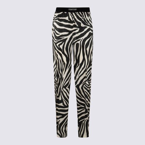 Tom Ford White And Black Silk Pants - Tom Ford - Modalova