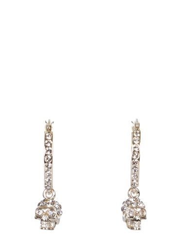 Skull Hoop Earrings - Alexander McQueen - Modalova